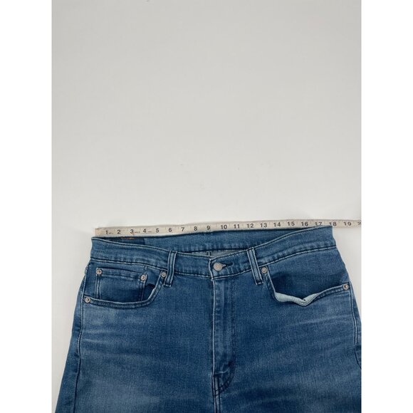 Levi's 514 Mens 36x32 Stretch Denim Straight Jeans Blue Everyday Normcore Casual - Picture 7 of 9